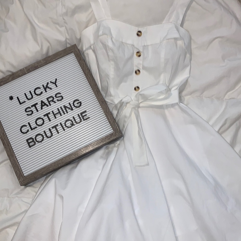 Juniors White Summer Dress